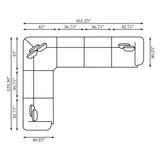 Sylvio Grey Fabric Sectional - Ornate Home