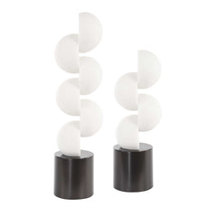 Symmetry White Sculptures (Set of 2) - Ornate Home