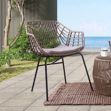 Syna Natural 3 Pc. Patio Conversation Set (Open-Weave Lounge Chairs) - Ornate Home