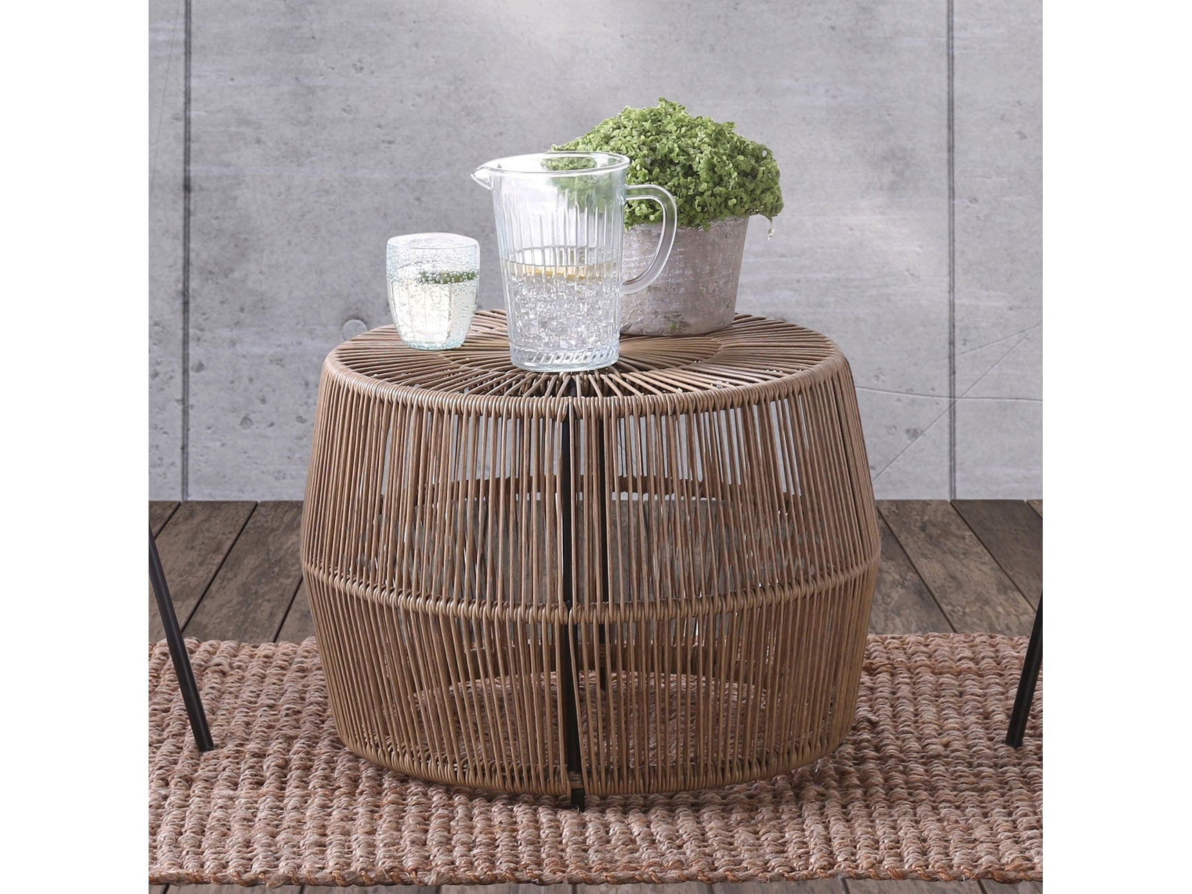 Syna Natural Outdoor Round Table - Ornate Home