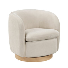 Synova Beige Swivel Chair - Ornate Home