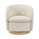 Synova Beige Swivel Chair - Ornate Home
