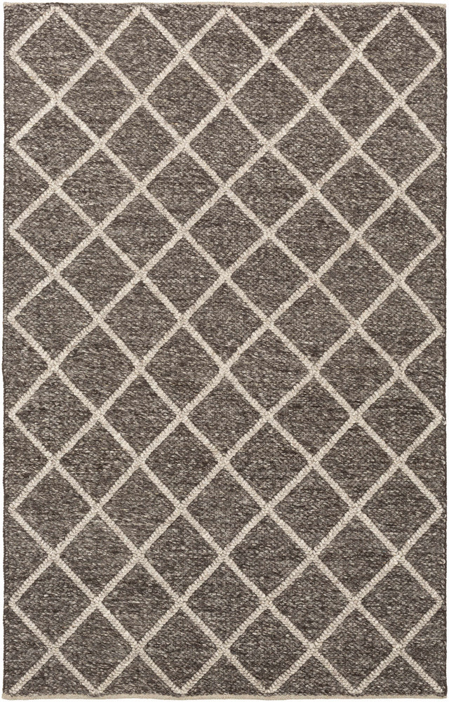 Syosset 2x3 Brown Trellis Wool&Viscose Rug - Clearance - Ornate Home
