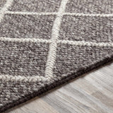 Syosset 2x3 Brown Trellis Wool&Viscose Rug - Clearance - Ornate Home