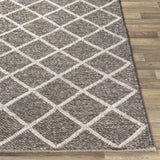 Syosset 2x3 Brown Trellis Wool&Viscose Rug - Clearance - Ornate Home