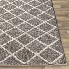 Syosset 2x3 Brown Trellis Wool&Viscose Rug - Clearance - Ornate Home