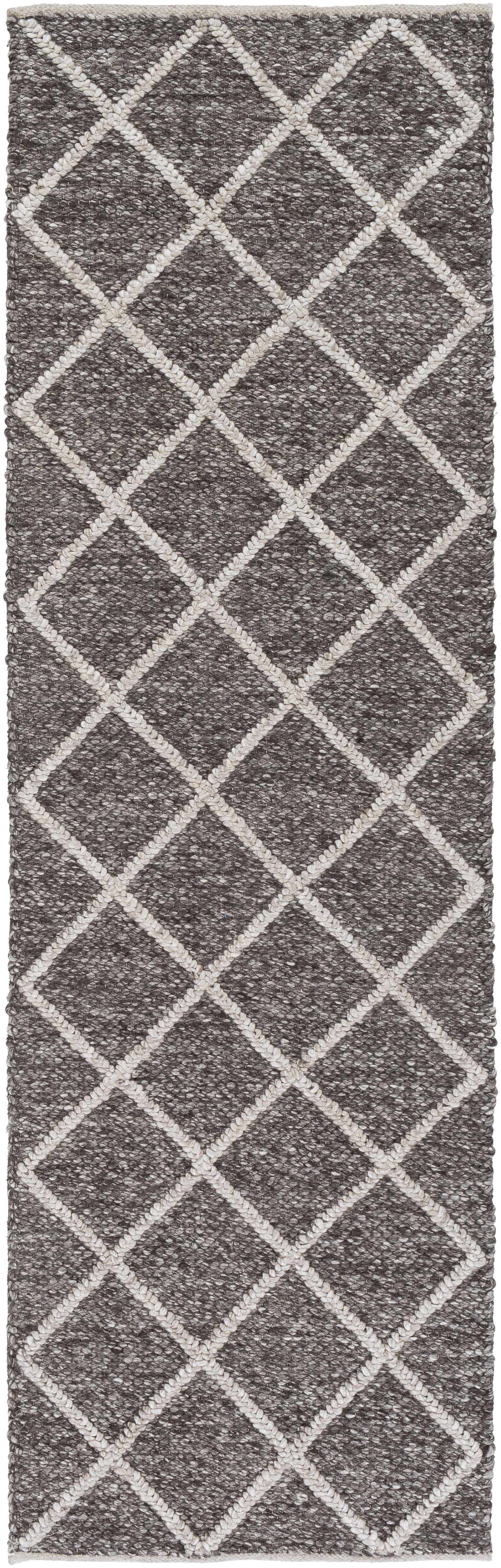 Syosset 2x3 Brown Trellis Wool&Viscose Rug - Clearance - Ornate Home