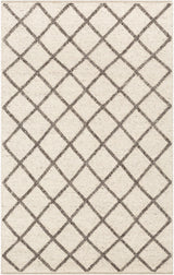 Syosset Cream/Brown Trellis Wool&Viscose Rug - Clearance - Ornate Home