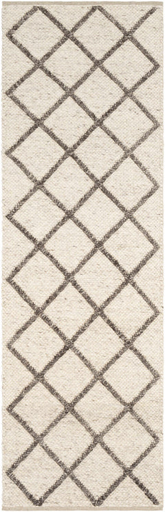 Syosset Cream/Brown Trellis Wool&Viscose Rug - Clearance - Ornate Home