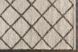 Syosset Cream/Brown Trellis Wool&Viscose Rug - Clearance - Ornate Home