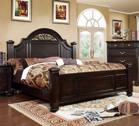 Syracuse Dark Walnut 5 Pc. Queen Bedroom Set w/ Chest - Ornate Home
