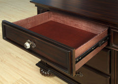 Syracuse Dark Walnut 5 Pc. Queen Bedroom Set w/ Chest - Ornate Home