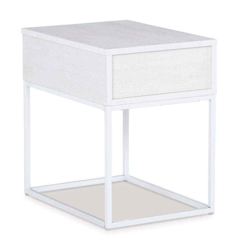 Deznee White End Table - Ornate Home