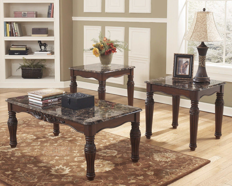 North Shore Dark Brown Occasional Table Set (Set of 3) - Ornate Home