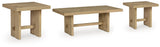 Crendlin Light Brown Coffee Table and 2 End Tables