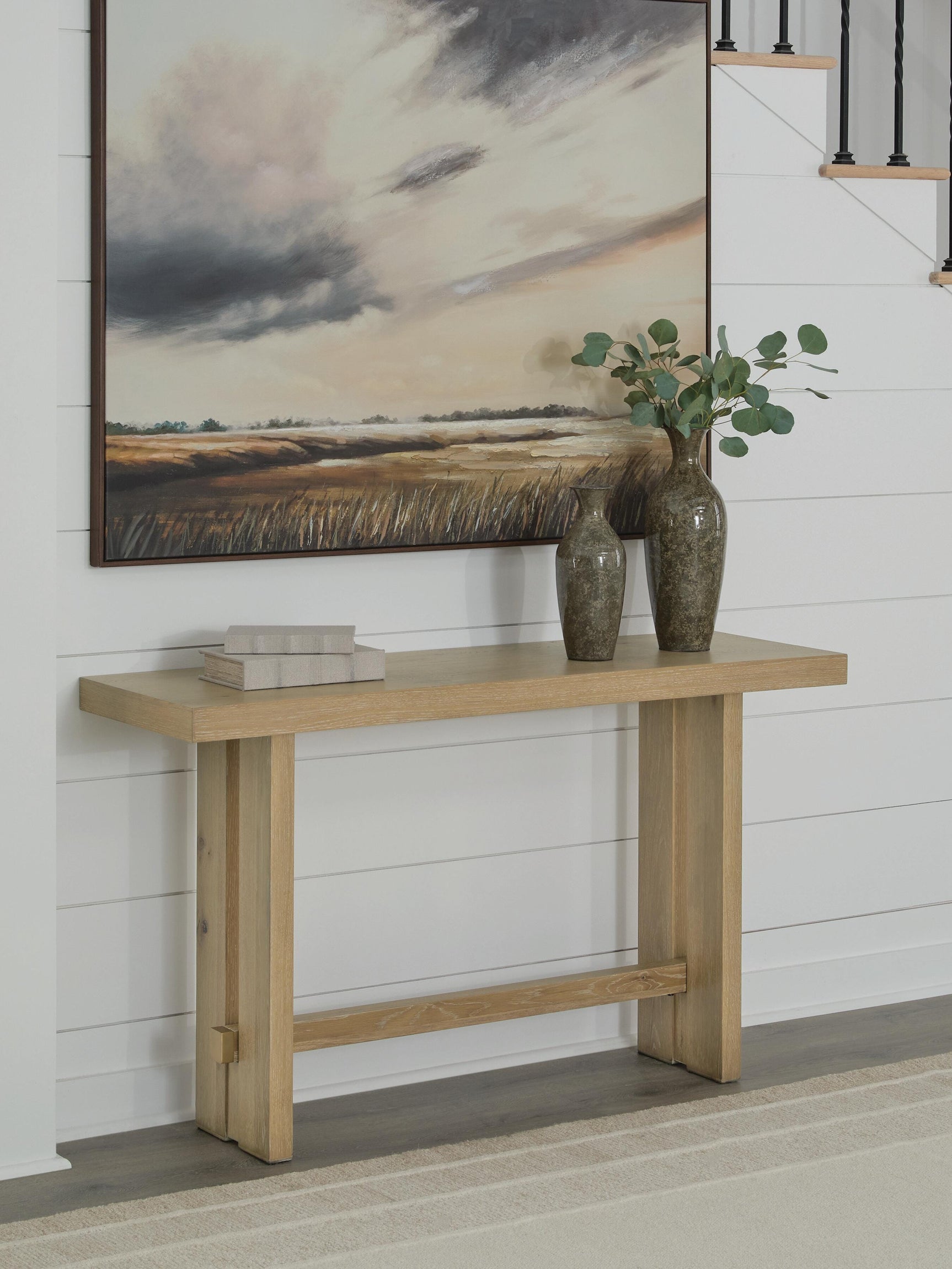 Crendlin Light Brown Sofa Table