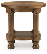 Chadworth Medium Brown Round End Table