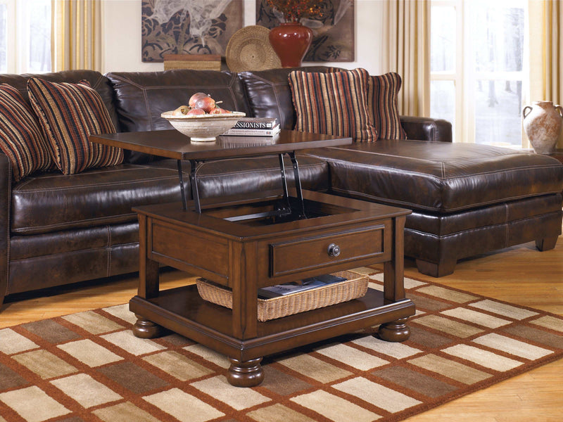 Porter Rustic Brown Coffee Table w/ Lift Top - Ornate Home