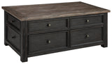 Tyler Creek Grayish Brown/Black Coffee Table and 2 End Tables - Ornate Home