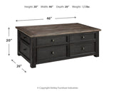 Tyler Creek Grayish Brown/Black Coffee Table and 2 End Tables - Ornate Home