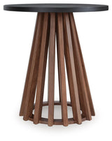 Kallari Warm Brown/Black Coffee Table and 2 End Tables