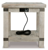 Carynhurst White Wash Gray End Table - Ornate Home