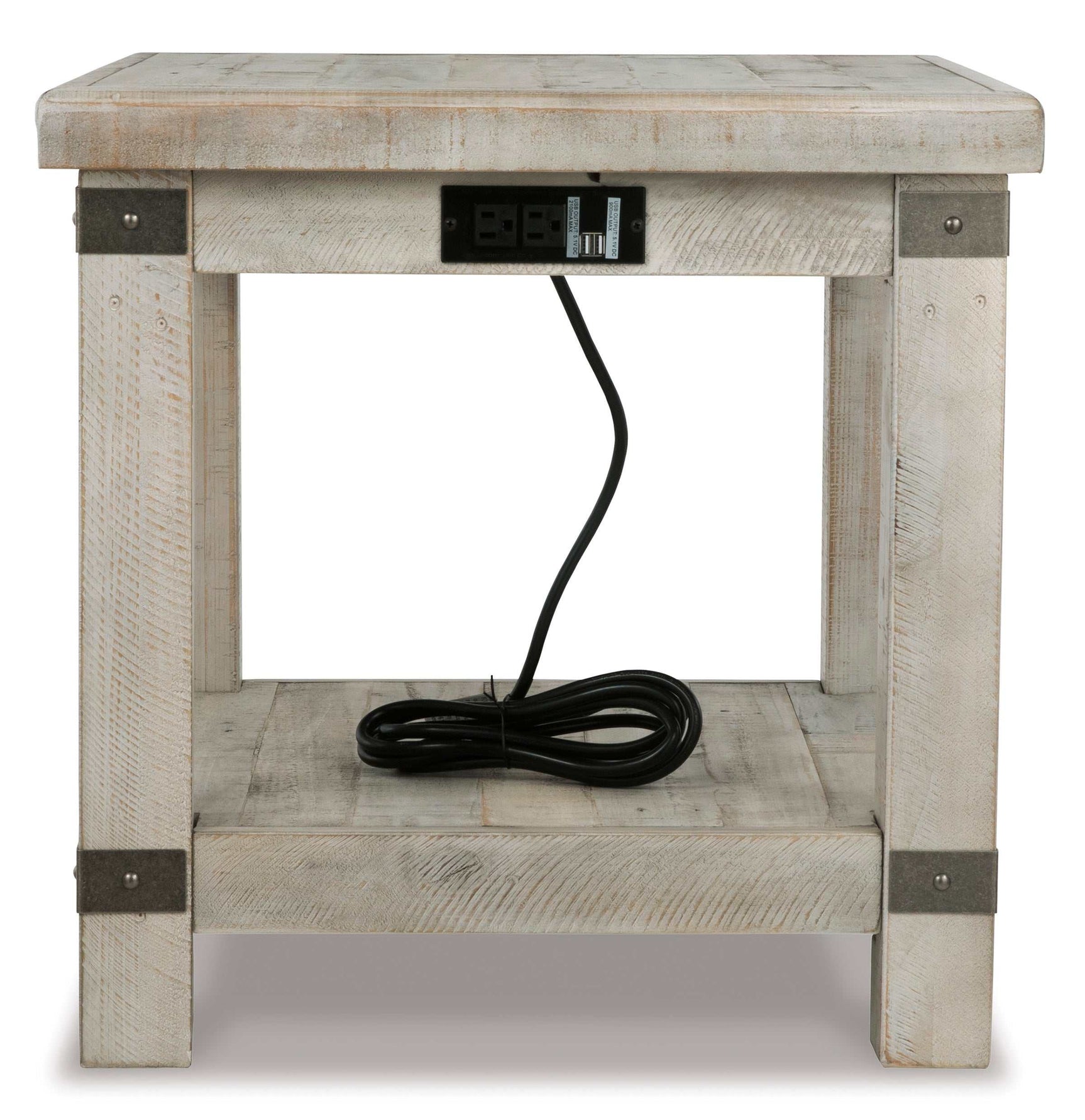 Carynhurst White Wash Gray End Table - Ornate Home