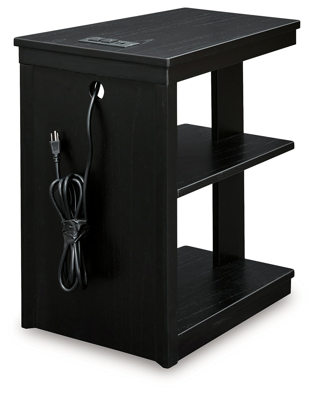 Winbardi Black Chairside End Table - Ornate Home