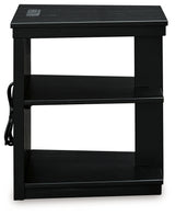 Winbardi Black Chairside End Table - Ornate Home