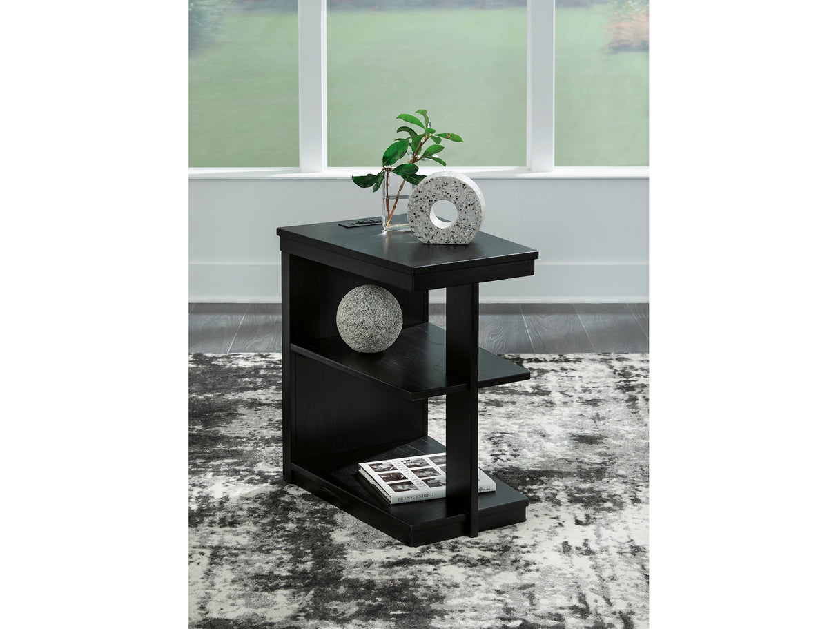 Winbardi Black Chairside End Table - Ornate Home