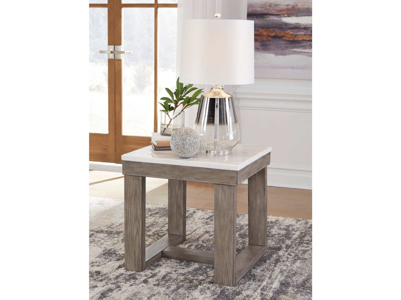 Loyaska Brown & Ivory End Table - Ornate Home