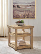 Wittenmyer Natural/Black Rectangular End Table