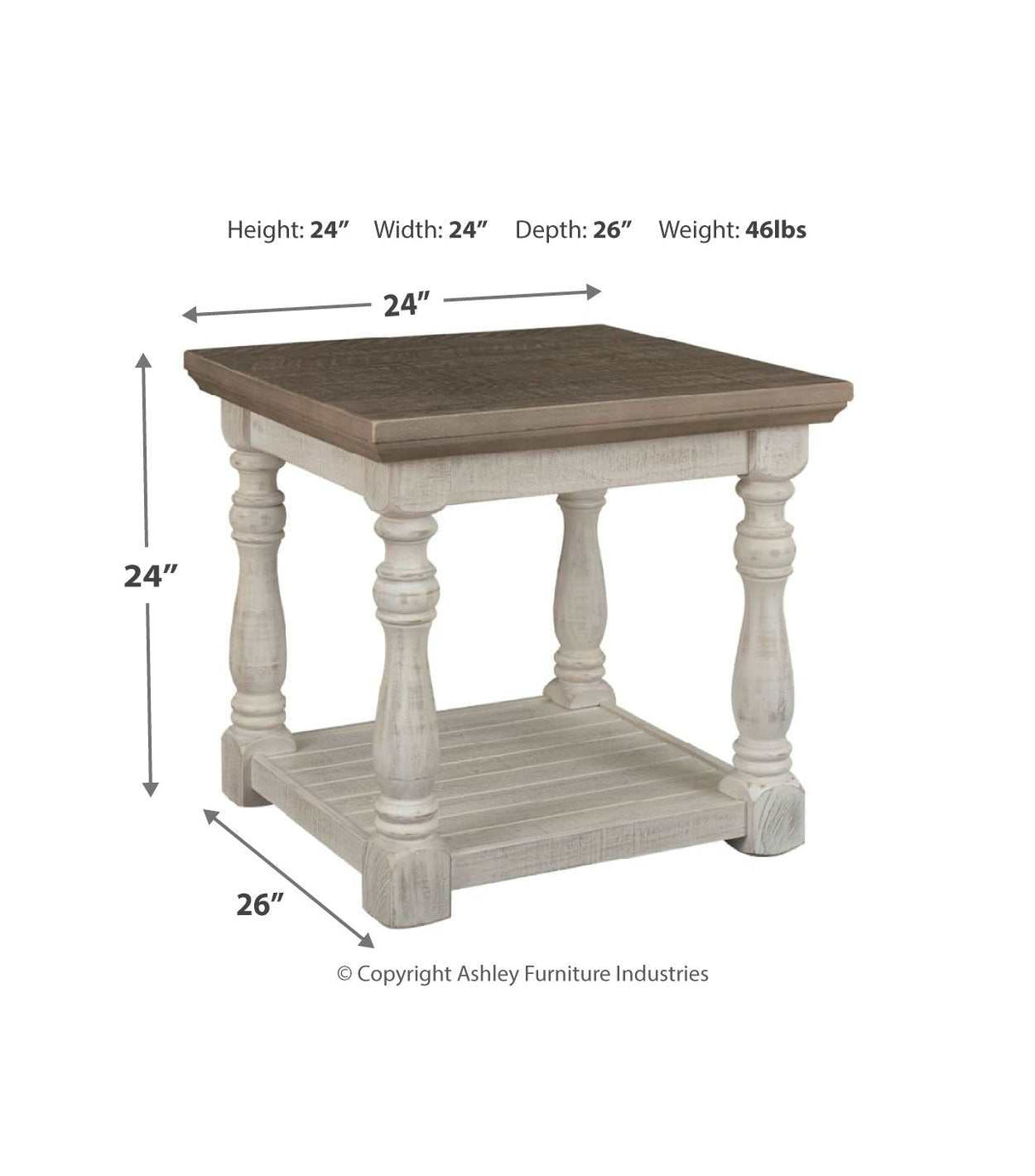 Havalance Gray & White End Table - Ornate Home