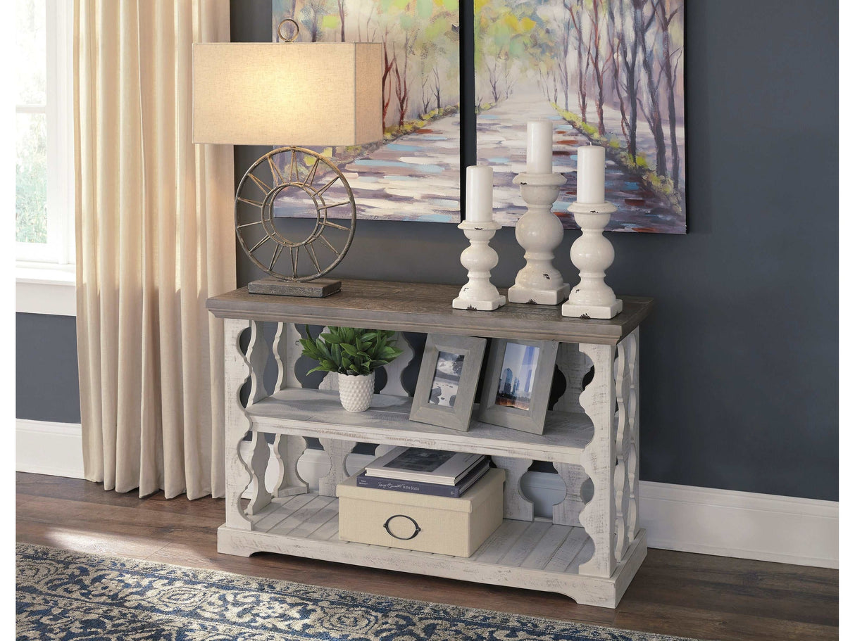 Havalance Gray & White Sofa/Console Table - Ornate Home