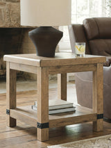 Ridgester Light Brown Rectangular End Table