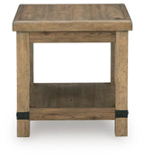 Ridgester Light Brown Rectangular End Table