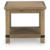 Ridgester Light Brown Rectangular End Table