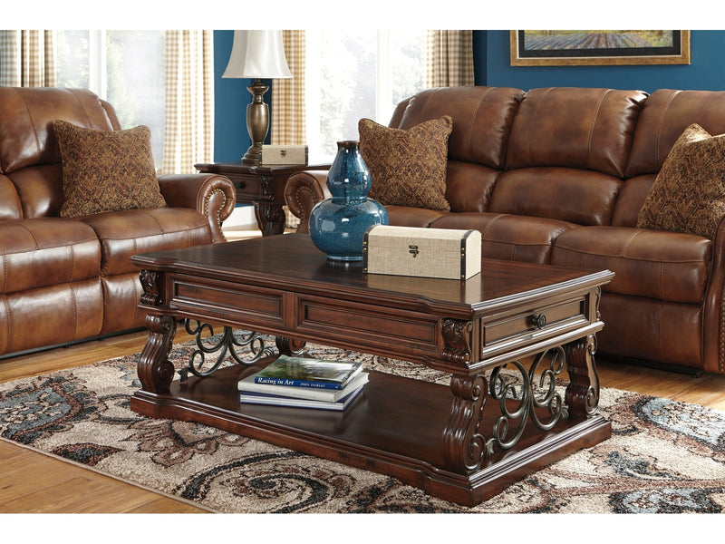 Alymere Rustic Brown Coffee Table w/ Lift Top