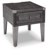 Todoe Dark Gray Coffee Table and End Table - Ornate Home