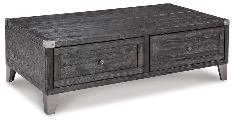 Todoe Dark Gray Coffee Table and End Table - Ornate Home