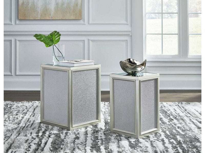 Traleena Silver Finish Nesting End Table (Set of 2) - Ornate Home