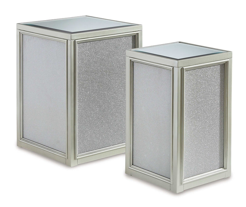 Traleena Silver Finish Nesting End Table (Set of 2) - Ornate Home