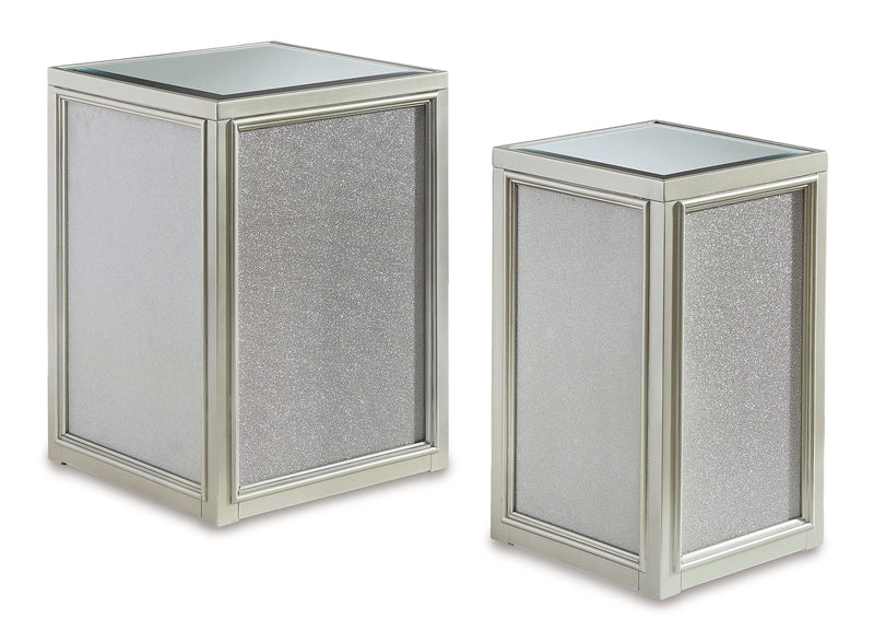 Traleena Silver Finish Nesting End Table (Set of 2) - Ornate Home
