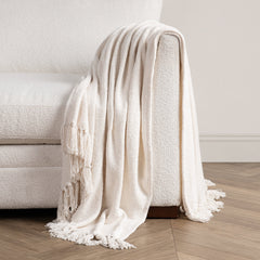 TC Aria Ivory Boucle Throw 50x70 - Ornate Home