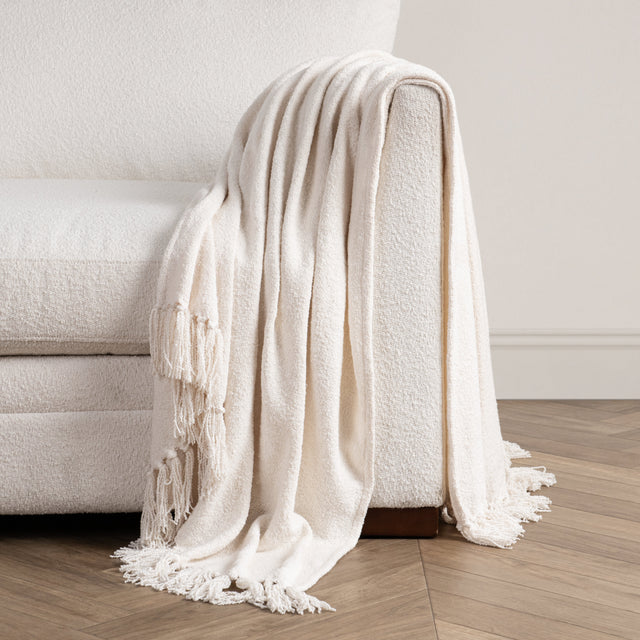 TC Aria Ivory Boucle Throw 50x70 - Ornate Home