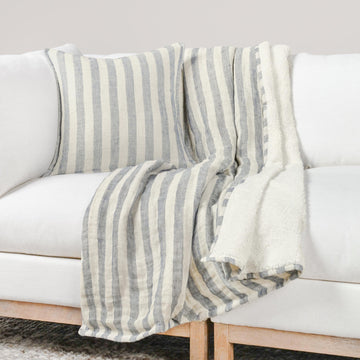 TC Cyprus Ivory/Blue 50x70 Throw - Ornate Home