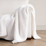TC Dyne White Throw 50x70 - Ornate Home