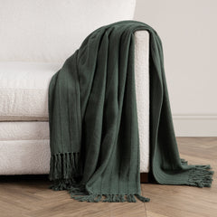 TC Hunter Forest Green 50x70 Throw - Ornate Home
