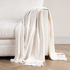 TC Hunter White 50x70 Throw - Ornate Home