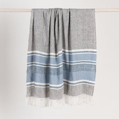TC Lima Capri Blue/Dark Gray Throw 50X70 - Ornate Home